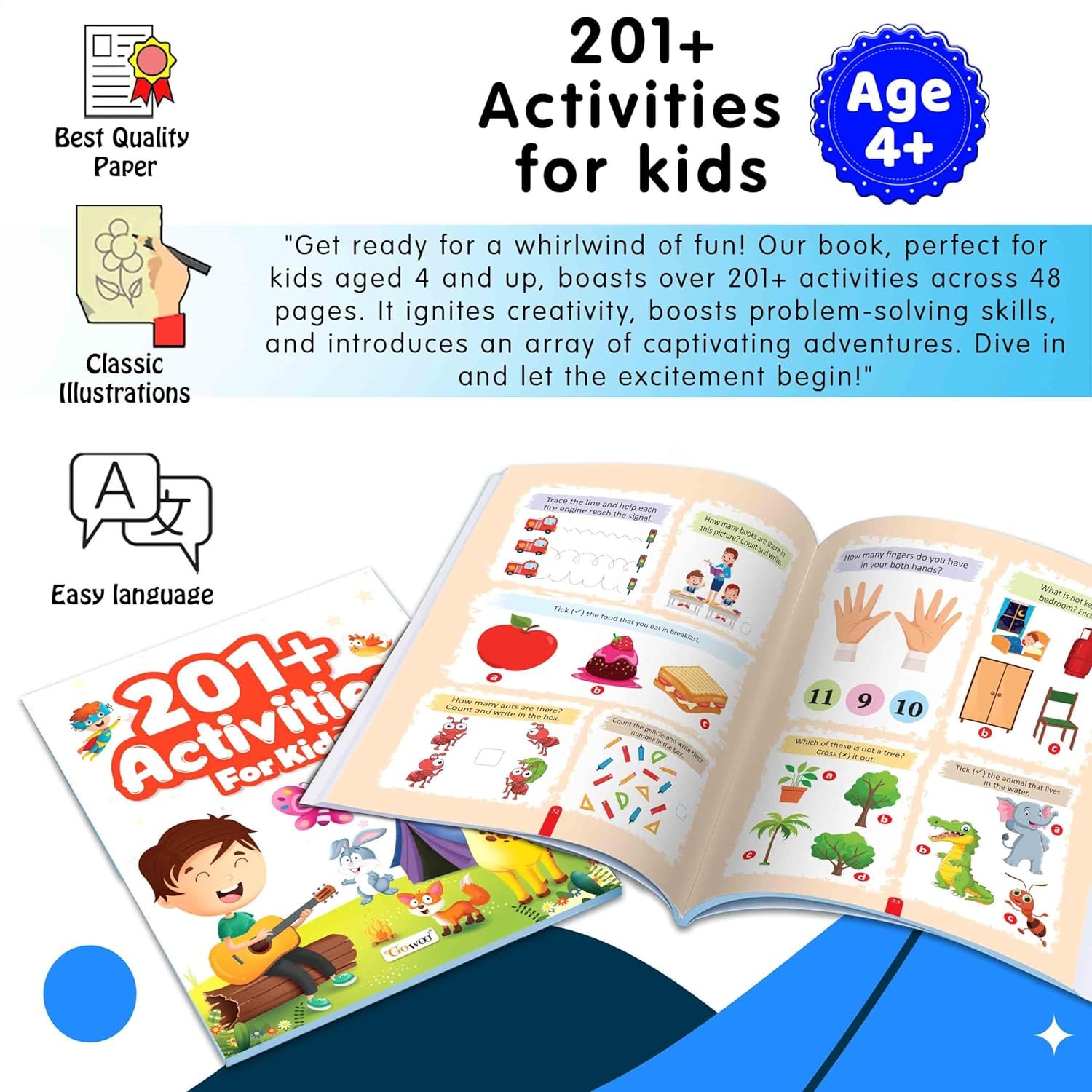 201+ Activities For Kids Level 01 & 02 | হাতে-কলমে শেখার মজার অ্যাক্টিভিটি বুক সেট